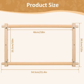 Listing 10 of 11 for Embroidery Frame Needlepoint Embroidery Tapestry Scroll Frame Beech Wood Cros