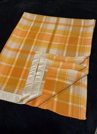 Listing 1 of 2 for COT WOOL BLANKET 100% WOOL / Orange tone