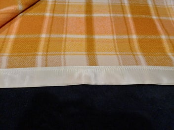 Listing 2 of 2 for COT WOOL BLANKET 100% WOOL / Orange tone