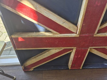 Listing 5 of 10 for Large art piece - Union Jack UK - the middle is metal and the surround is wooden