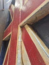 Listing 8 of 10 for Large art piece - Union Jack UK - the middle is metal and the surround is wooden