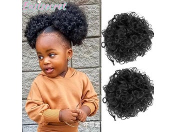 Listing 2 of 9 for Afro Puff Drawstring Ponytail For Girls Kids Women Synthetic Hair Buns
