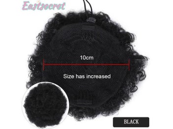 Listing 4 of 9 for Afro Puff Drawstring Ponytail For Girls Kids Women Synthetic Hair Buns