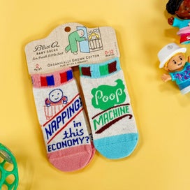 Listing 2 of 2 for Baby Socks - Napping / Poop Machine