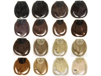 Listing 6 of 9 for Clip In Wispy Bangs Hair Extensions For Women Natural Black