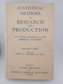 Listing 1 of 1 for Statistical Methods in research and Production with reference to the chemical...
