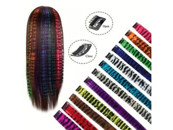 Listing 3 of 9 for Clip-in Colorful Long Straight Synthetic Hair Extensions