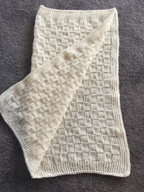 Listing 3 of 4 for Hand Knitted Bassinet / Baby Blanket
