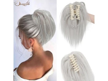 Listing 2 of 9 for Synthetic Straight Claw Clip Fluffy Braid Hair Bun Updo