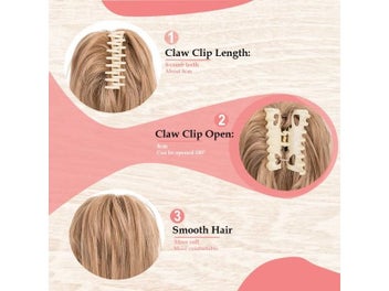 Listing 3 of 9 for Synthetic Straight Claw Clip Fluffy Braid Hair Bun Updo