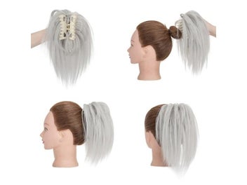 Listing 6 of 9 for Synthetic Straight Claw Clip Fluffy Braid Hair Bun Updo