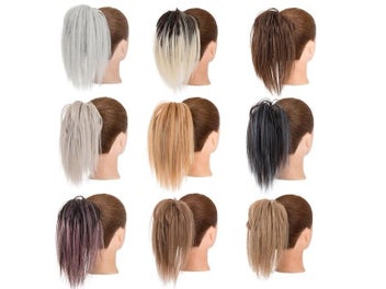 Listing 7 of 9 for Synthetic Straight Claw Clip Fluffy Braid Hair Bun Updo