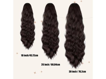 Listing 5 of 9 for Long Synthetic Wavy Drawstring Ponytail For Women