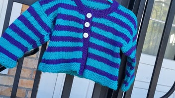 Listing 3 of 12 for Handknitted cardigan to fit size 1
