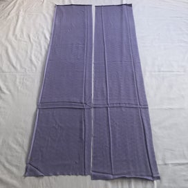 Listing 11 of 11 for Vintage Purple Japanese Rinzu Silk Fabric Pieces X2 Kimono Panels