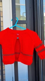Listing 4 of 6 for Handknitted cardigan to fit 3 to 6 months