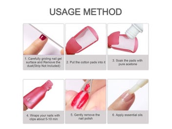 Listing 3 of 9 for 10pcs/bag Acrylic Removal Clip For UV LED Gel Polish