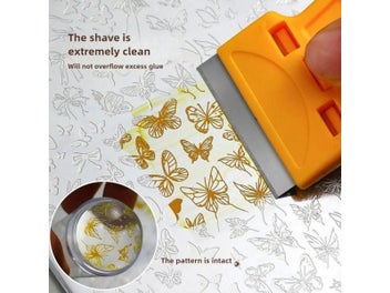 Listing 4 of 9 for French Manicure Stamp Scraper Tools With Glue Stickers
