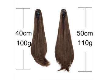 Listing 3 of 9 for Synthetic Upturned Straight Ponytail Clip In Hair Extension For Women
