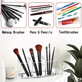 Listing 2 of 6 for Clear Makeup Brush Holder Organizer, Acrylic Cosmetics Brushes Storage Holder