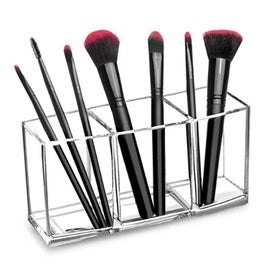 Listing 4 of 6 for Clear Makeup Brush Holder Organizer, Acrylic Cosmetics Brushes Storage Holder