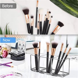 Listing 6 of 6 for Clear Makeup Brush Holder Organizer, Acrylic Cosmetics Brushes Storage Holder