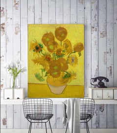 Listing 2 of 3 for Framed $1 RESERVE 1 Panel Canvas Art Print - Sunflower by Vincent Van Gogh