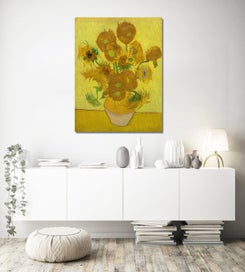 Listing 3 of 3 for Framed $1 RESERVE 1 Panel Canvas Art Print - Sunflower by Vincent Van Gogh