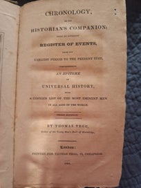 Listing 2 of 5 for Chronology, or the Historian's Companion - by Thomas Tegg (1824)