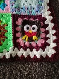 Listing 2 of 2 for So cute crocheted owl baby blanket