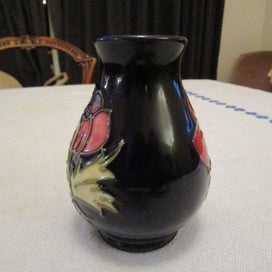 Listing 3 of 7 for Moorcroft Anenome Cobalt Blue Posy Vase. Perfect Condition.