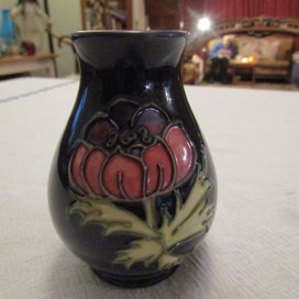 Listing 5 of 7 for Moorcroft Anenome Cobalt Blue Posy Vase. Perfect Condition.