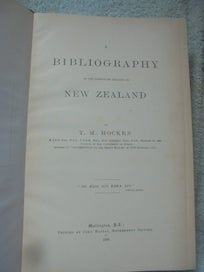 Listing 4 of 16 for 'NZ BIBLIOGRAPHY 7/1250 & SUPPLEMENT 230/1000'- Hocken / Johnstone- 1973