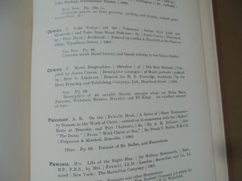 Listing 7 of 16 for 'NZ BIBLIOGRAPHY 7/1250 & SUPPLEMENT 230/1000'- Hocken / Johnstone- 1973