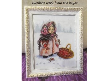 Listing 3 of 8 for Counted Cross Stitch Kit For Girls Russian Winter Theme