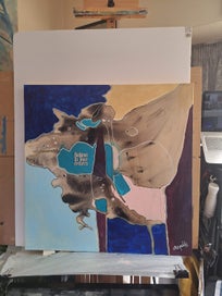 Listing 3 of 5 for ORIGINAL ACRYLIC MIXED MEDIA ABSTRACT PAINTING - Believe in Your Dreams 30"x30"