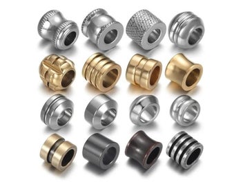 Listing 3 of 10 for 10pcs Stainless Steel Beads For Bracelet Making Supplies