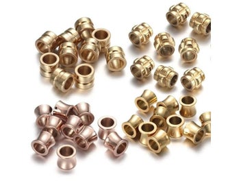 Listing 4 of 10 for 10pcs Stainless Steel Beads For Bracelet Making Supplies