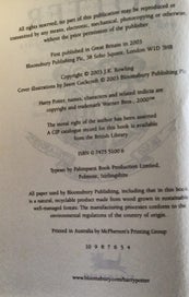 Listing 13 of 18 for Harry Potter; Full Set Original Art, Genuine Bloomsbury Hardcover First EDs.