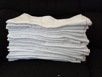 Listing 2 of 2 for 20 x old style cloth nappies
