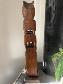 Listing 3 of 8 for 68cm Hand Carved Vintage Vancouver Island First Nations Totem