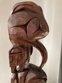 Listing 5 of 8 for 68cm Hand Carved Vintage Vancouver Island First Nations Totem