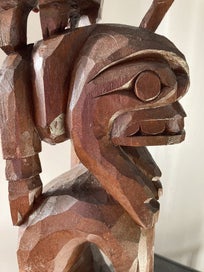Listing 7 of 8 for 68cm Hand Carved Vintage Vancouver Island First Nations Totem