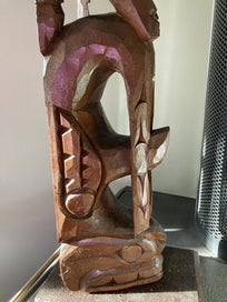 Listing 8 of 8 for 68cm Hand Carved Vintage Vancouver Island First Nations Totem