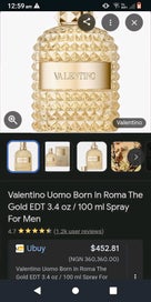 Listing 6 of 6 for Valentino Uomo born in Roma- Giftbox