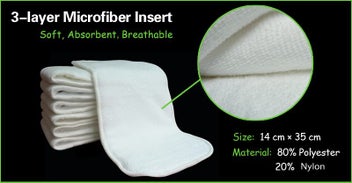 Listing 4 of 4 for Reusable Washable Pocket Baby Cloth Nappy Adjustable Nappy Cover With Insert