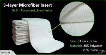 Listing 4 of 4 for Washable Baby Pocket Nappy Cloth Reusable Diaper + Free Insert