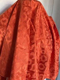 Listing 2 of 4 for Orange leopard spots patterned silk-cotton sateen 70cm
