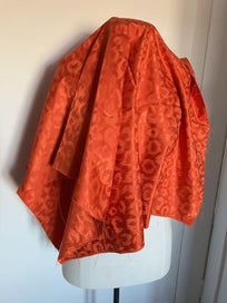 Listing 3 of 4 for Orange leopard spots patterned silk-cotton sateen 70cm