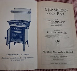 Listing 2 of 20 for 2 VINTAGE NZ CKBKS CHAMPION GAS COOKERS NZ CKBK + CHCH MED CKBK *75 +YRS OLD